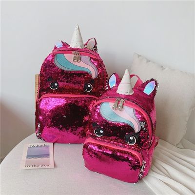 Custom Logo Regenbogen Glitter Schultaschen für Jugendliche Mädchen Neueste Mode