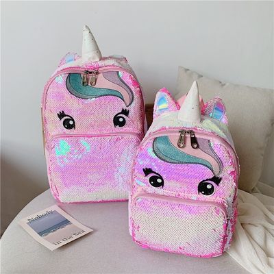 Custom Logo Regenbogen Glitter Schultaschen für Jugendliche Mädchen Neueste Mode