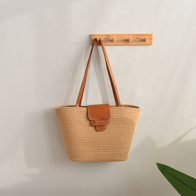 Akzeptable OEM/ODM angepasste Farbe Frauen Strohstrandtasche für Sommerreisen