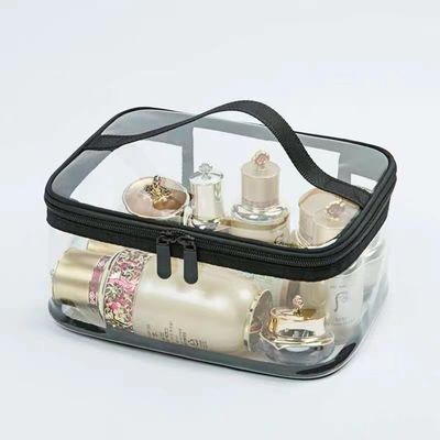 Durchsichtige Tasche mit mittlerer Größe für Toilettenartikel und Schönheitsartikel