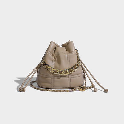 2024 Design Mode Leder Kreuz Körper Eine Schulter Kleine Tasche Eimer Tasche für Frauen