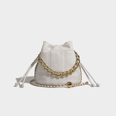 2024 Design Mode Leder Kreuz Körper Eine Schulter Kleine Tasche Eimer Tasche für Frauen