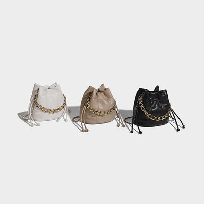2024 Design Mode Leder Kreuz Körper Eine Schulter Kleine Tasche Eimer Tasche für Frauen