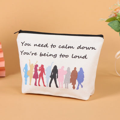 Druckverschluss Luxus Baumwolle Kleine Leinwand Tasche Reisetasche Kosmetik Tasche für Mode Stil