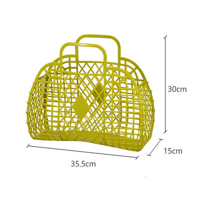 2023 Sommer Portable Urlaub Plastik PVC Mode Strand Retro Jelly Basket Tasche für Frau