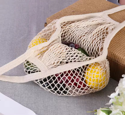 Wiederverwendbare Baumwollnetz-Tote-Tasche für Obst und Gemüse