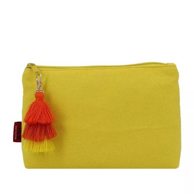 Beauty Cotton Frauen Make-up Reisetasche mit Reißverschluss und Tassel Custom Logo