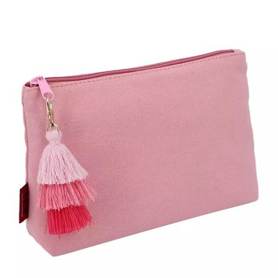 Beauty Cotton Frauen Make-up Reisetasche mit Reißverschluss und Tassel Custom Logo