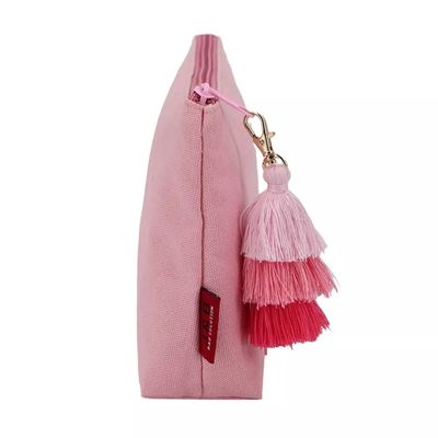 Beauty Cotton Frauen Make-up Reisetasche mit Reißverschluss und Tassel Custom Logo