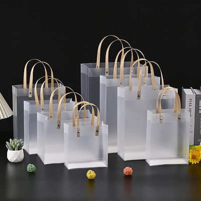 Mehrfachverwendbare, transparente Geschenk-Einkaufstasche mit Handgriffe