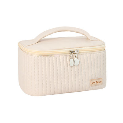 Wasserdichte PU-Kosmetik-Tote-Tasche für Frauen mit Reißverschluss und tragbarem Design
