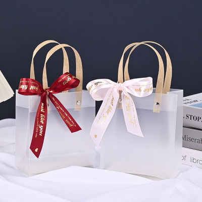 Mehrfachverwendbare, transparente Geschenk-Einkaufstasche mit Handgriffe