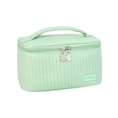 Wasserdichte PU-Kosmetik-Tote-Tasche für Frauen mit Reißverschluss und tragbarem Design