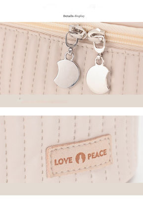Wasserdichte PU-Kosmetik-Tote-Tasche für Frauen mit Reißverschluss und tragbarem Design
