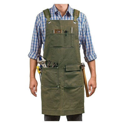 Restaurant Bar Essential Waschen Leinwand Chef Bib Schürze mit Werkzeugtasche und individuelles Logo