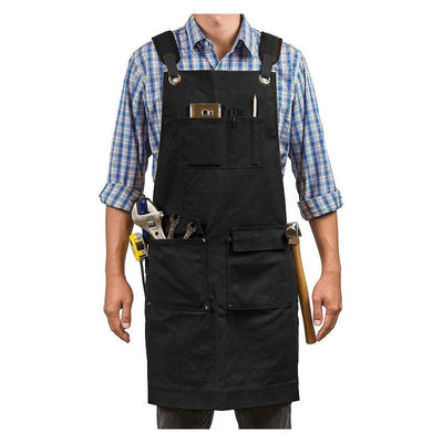 Restaurant Bar Essential Waschen Leinwand Chef Bib Schürze mit Werkzeugtasche und individuelles Logo