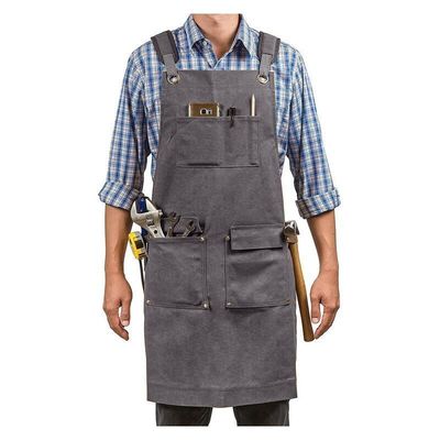 Restaurant Bar Essential Waschen Leinwand Chef Bib Schürze mit Werkzeugtasche und individuelles Logo