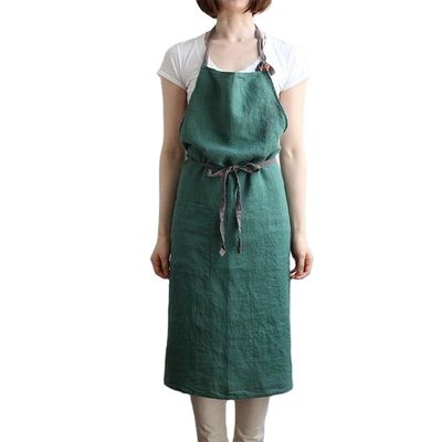 Neueste Modische Unisex Custom Baumwolle Bettwäsche Kreuz Rücken verstellbare Bib Schürze mit Taschen
