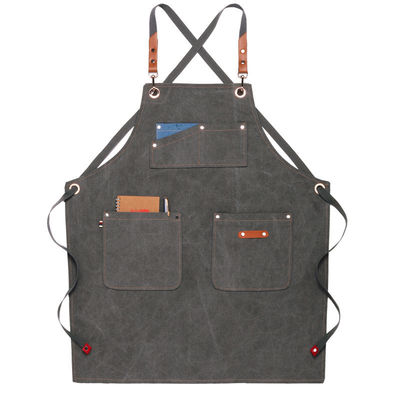 Küche Baumwolle Leinwand Schürzen mit Tasche für benutzerdefiniertes Logo gedruckt Home Restaurant Bar