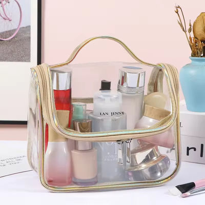 Einkaufsgüter Transparente Schönheit Reise Toilettenartikel PVC-Kostüm Kosmetiktasche für Reisen