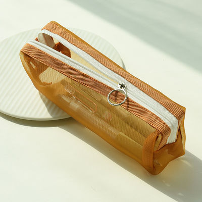 Schülerprüfung spezielle Bleistiftkoffer Transparente Mesh Bleistift Tasche für Kosmetik Bequemlichkeit