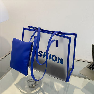 Logo Customized Logo Fashion PVC-Tote-Einkaufstasche für transparente Produktverpackungen