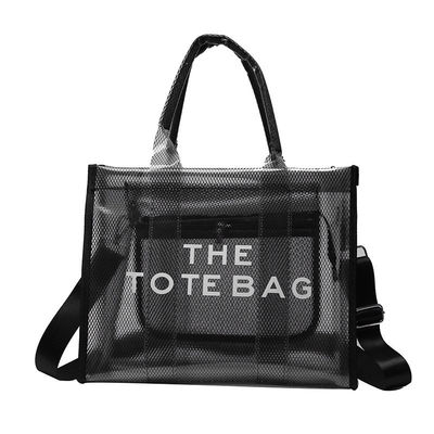 Alle Jahreszeiten Mode Stil Großkapazität Druck Klappbare klare PVC-Shopping-Tote-Tasche