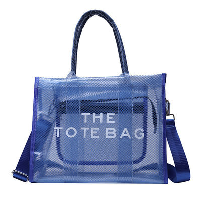 Alle Jahreszeiten Mode Stil Großkapazität Druck Klappbare klare PVC-Shopping-Tote-Tasche