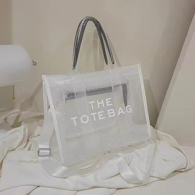 Alle Jahreszeiten Mode Stil Großkapazität Druck Klappbare klare PVC-Shopping-Tote-Tasche