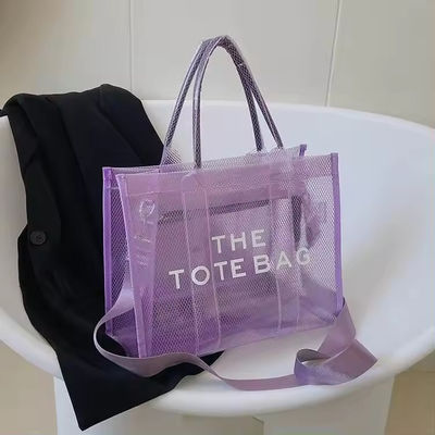 Alle Jahreszeiten Mode Stil Großkapazität Druck Klappbare klare PVC-Shopping-Tote-Tasche