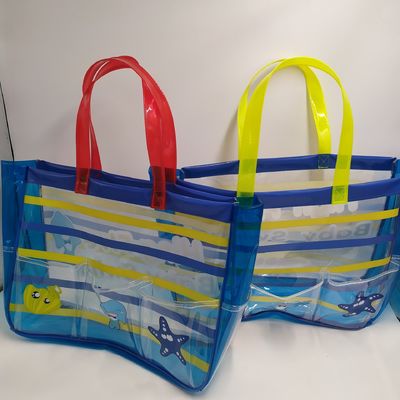 2024 PVC-Großkapazitäts-Transparente und klare Tote-Beach-Taschen für das tägliche Leben