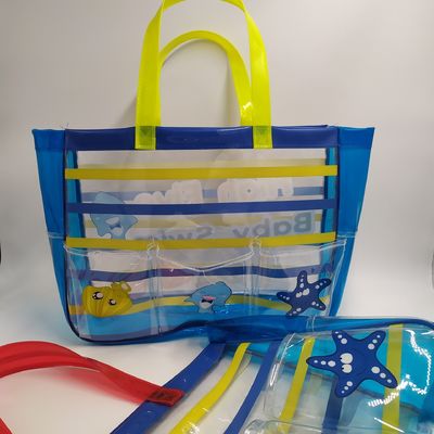 2024 PVC-Großkapazitäts-Transparente und klare Tote-Beach-Taschen für das tägliche Leben
