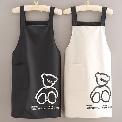 Alltägliche Schürze mit Custom Logo Taschen wasserdichte Polyester Baumwolle Küchenchef Schürze