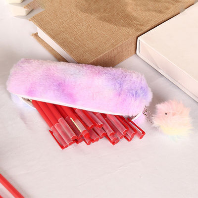 Plüsch-Stift-Lern-Lange Samt-Schreibwaren-Tasche Mädchen-Herz große Kapazität Bleistift-Tasche