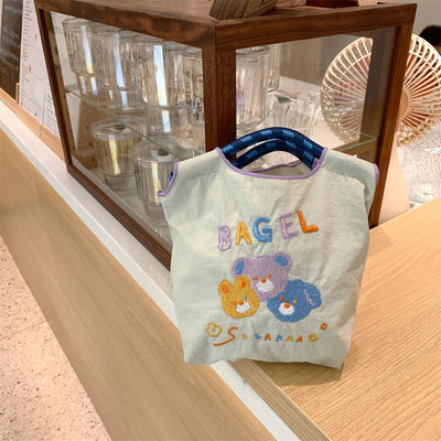 Neueste Modische Ausgezeichnete Bären Stickerei Handtasche Mini Tote Handy Tasche OEM / ODM