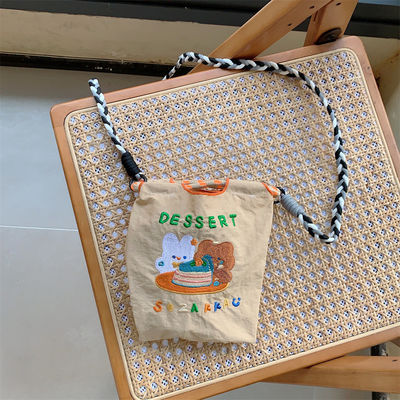 Neueste Modische Ausgezeichnete Bären Stickerei Handtasche Mini Tote Handy Tasche OEM / ODM