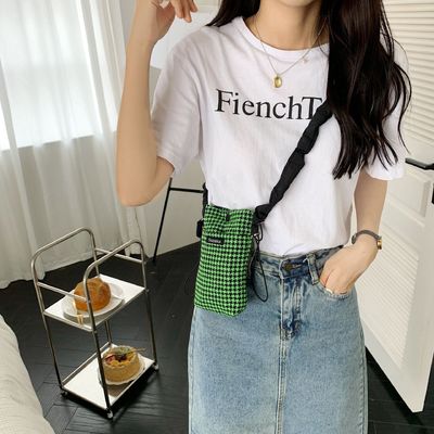 OEM/ODM Akzeptabel Kleine Quadratgitter Mini-Handys Crossbody-Tasche in Leinwand