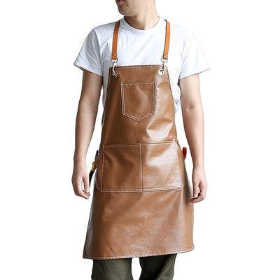 Restaurant Bar Dauerhafte Leder BBQ Schürze mit Werkzeug Schürze Design und benutzerdefiniertes Logo