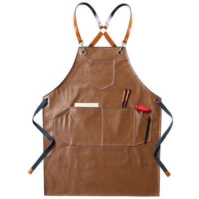Restaurant Bar Dauerhafte Leder BBQ Schürze mit Werkzeug Schürze Design und benutzerdefiniertes Logo