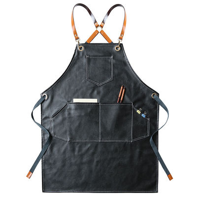 Restaurant Bar Dauerhafte Leder BBQ Schürze mit Werkzeug Schürze Design und benutzerdefiniertes Logo