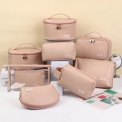 Tägliche Reise Kosmetik Tasche benutzerdefinierte Leder Make-up-Tasche für Toilettenartikel und Kosmetika