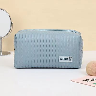 Tägliche Reise Kosmetik Tasche benutzerdefinierte Leder Make-up-Tasche für Toilettenartikel und Kosmetika