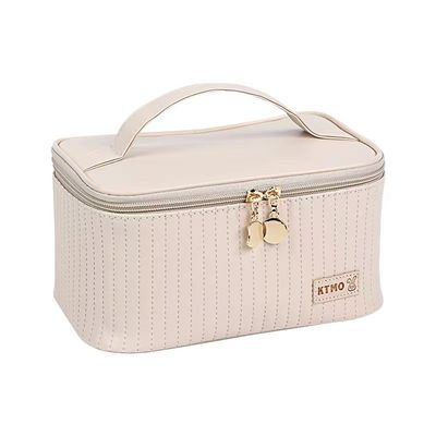 Tägliche Reise Kosmetik Tasche benutzerdefinierte Leder Make-up-Tasche für Toilettenartikel und Kosmetika