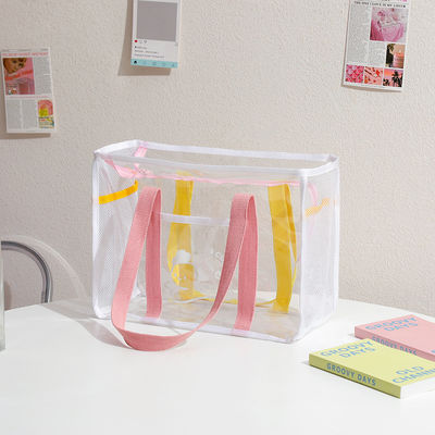 Durchsichtige PVC-Tote-Tasche, klare Süßigkeiten, Farben, U-förmige Handtasche für Frauen