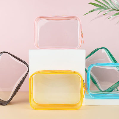 Verschluss mit Reißverschluss Durchsichtige wasserdichte Make-up-Taschen für Reise- und Toilettenorganisation