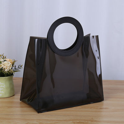 Klare, transparente, holographische PVC-Geschenktasche mit Lasergriff