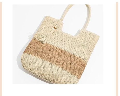 Sommertote Raffia Strohbeutel OEM/ODM akzeptabel für Mode Damen Häkelstrandbeutel