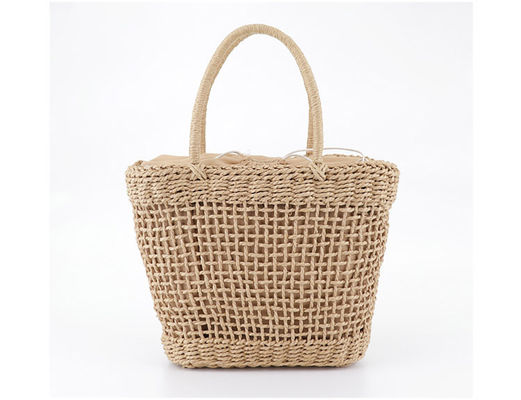Custom Logo akzeptiert Mittelklasse Rattan Stroh Handtasche für Lady Hollow Out Sommer Mode