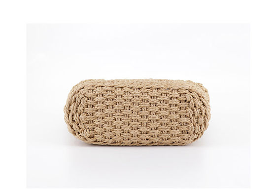 Custom Logo akzeptiert Mittelklasse Rattan Stroh Handtasche für Lady Hollow Out Sommer Mode