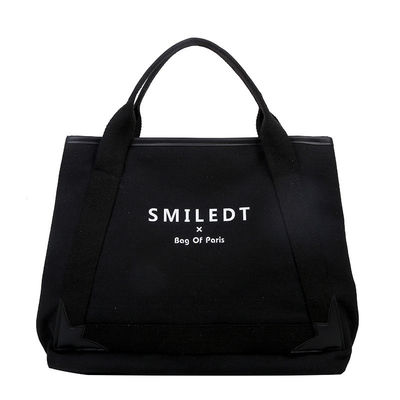 Custom Logo Reise Polyester Frauen Schulter Leinwand Strandtasche für Shopping und Freizeit